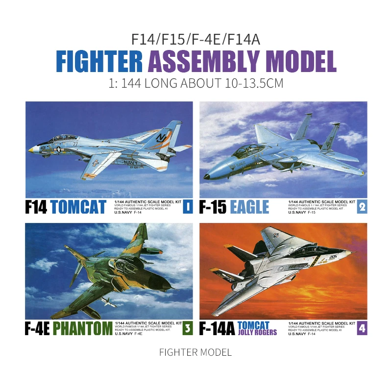 Model Kit Academy - 1/144 Assembly Fighter Model USA F14