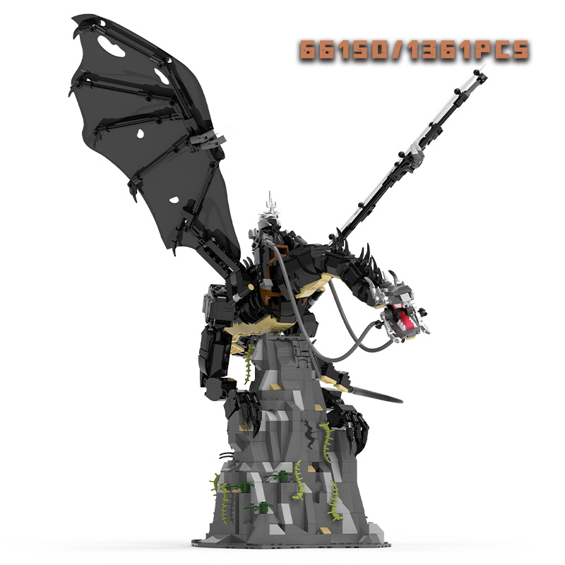 Model Kit Ikaruga - 1361pcs Witch King Fell Beast Building