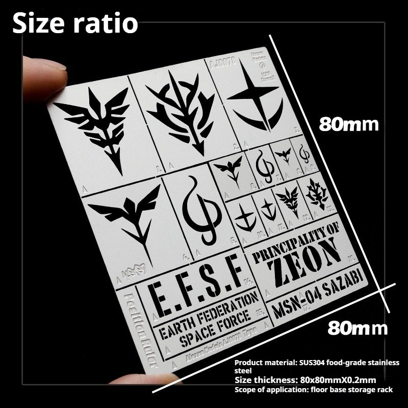 Model Kit Gundam Hg - Alexen AJ0078 Stainless Steel Airbrush Stencil