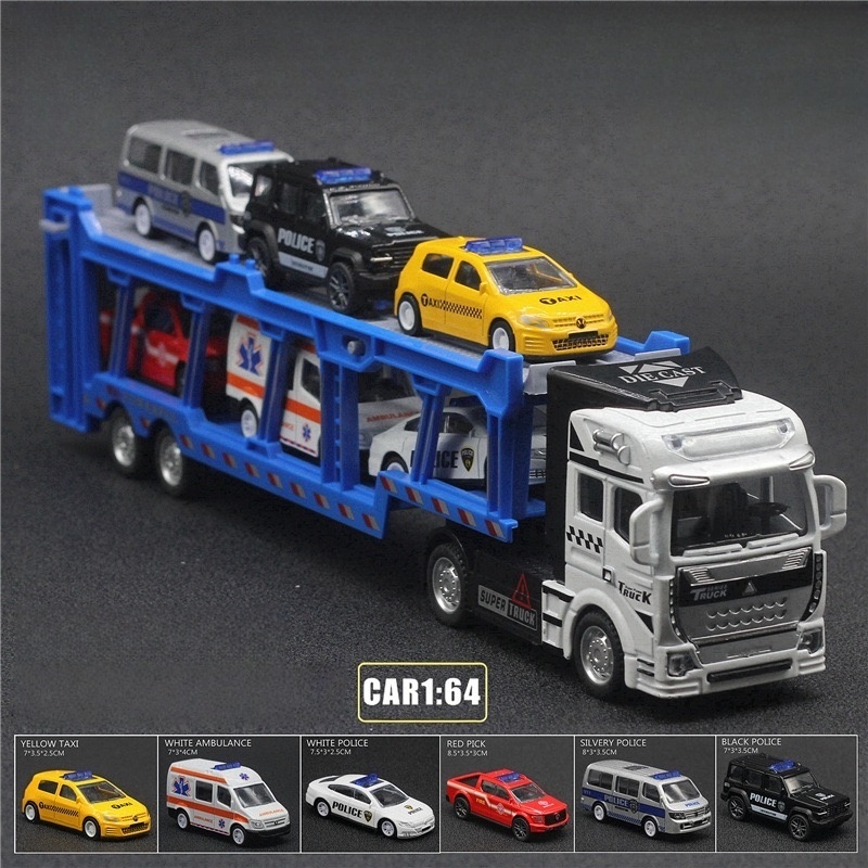 Model Kit Game - An alloy double-layer transportation vehicle comes