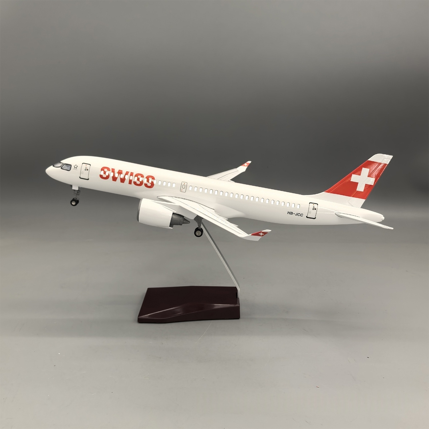 Model Kit Aircraft - 1/100 Scale Air Swiss A220-300 Complete