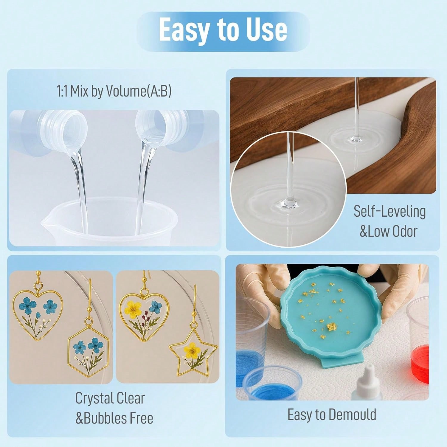 Crystal Clear Epoxy Resin 1:1  - Resin Kit Cast ulasan dan harga