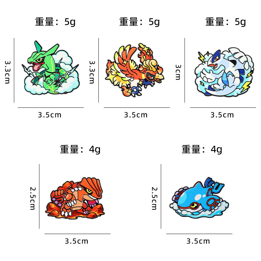 5Pcs Legendary Enamel Pins Ho‑ - Model Kit Lugia ulasan dan harga