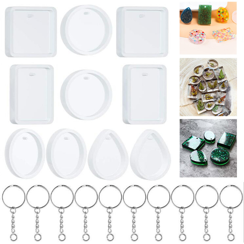 20Pcs/Set DIY Keychain Pendant - Resin Kit Cast ulasan dan harga