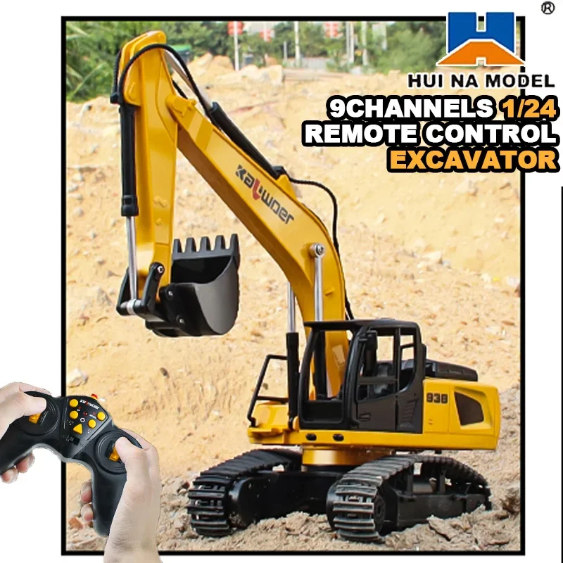 Huina Rc Excavator 1/24 9Ch Re - Model Kit Excavator ulasan dan harga