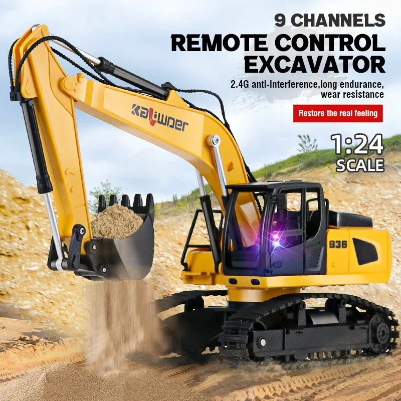 Huina Rc Excavator 1/24 9Ch Re - Model Kit Excavator ulasan dan harga