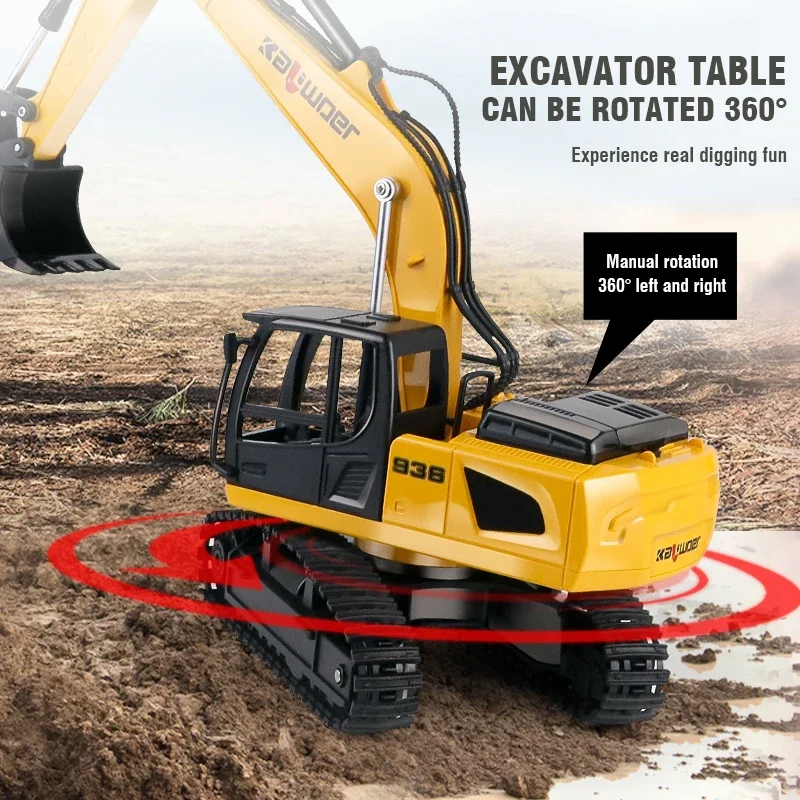 Huina Rc Excavator 1/24 9Ch Re - Model Kit Excavator ulasan dan harga