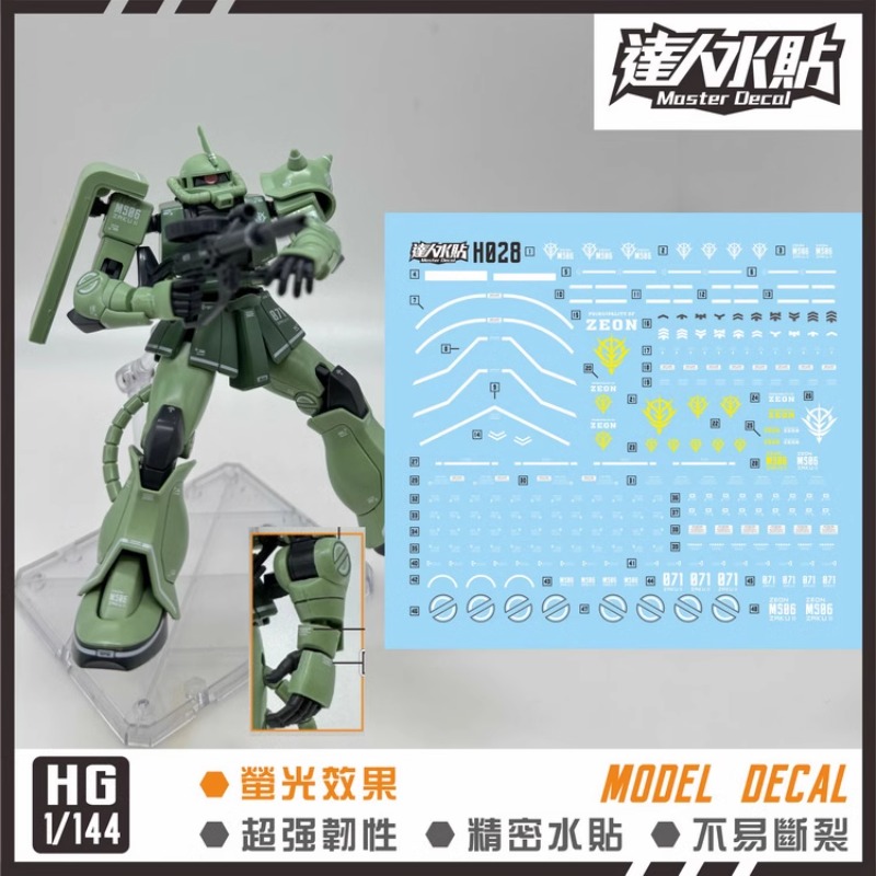 Master Decal H028 Fluorescent  - Model Kit Gundam Hg ulasan dan harga