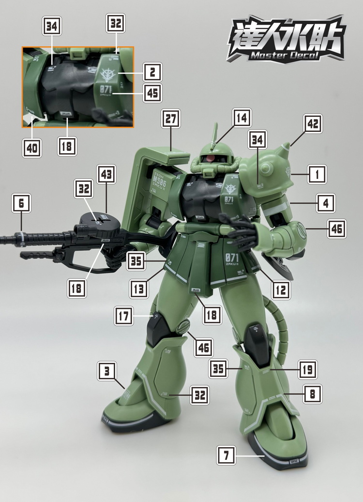 Master Decal H028 Fluorescent  - Model Kit Gundam Hg ulasan dan harga