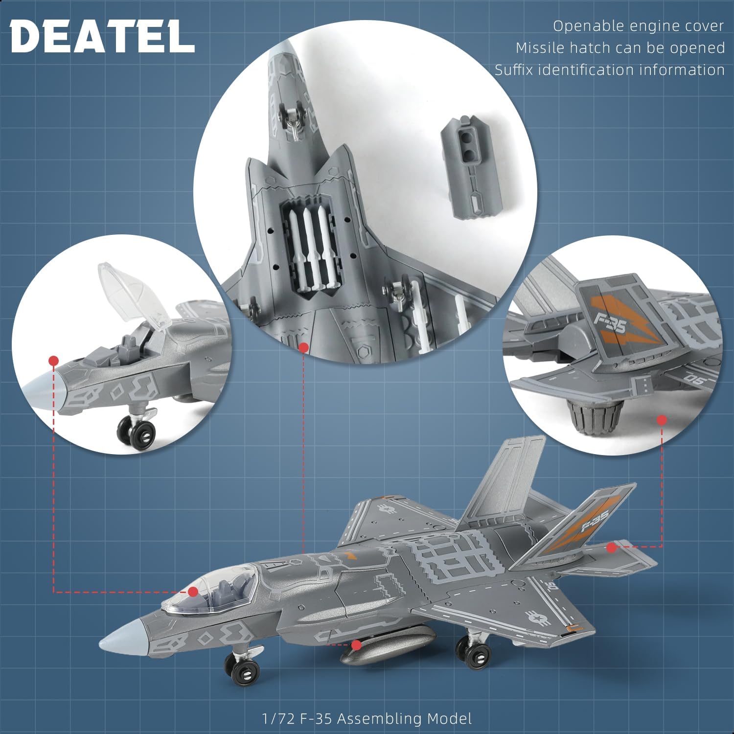 1:72 Scale F-35 Fighter Jet Qu - Model Kit Instructions ulasan dan harga